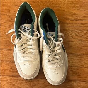 Reebok White and Green Sneakers